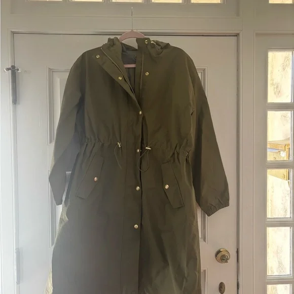 J. Crew Olive Utility Jacket with Hood - Picture 8 of 10